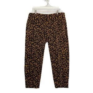 Old Navy Pants Harper Mid-Rise Womens 12 Regular Leopard Brown/Black‎ 26" Inseam